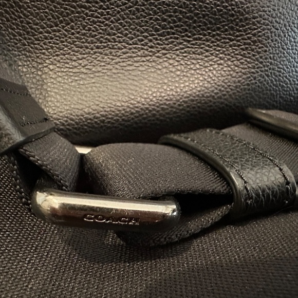 Coach Flight Messenger Crossbody Men’s Black Pebble Leather Bag C2057-F68014 EUC - Picture 5 of 11